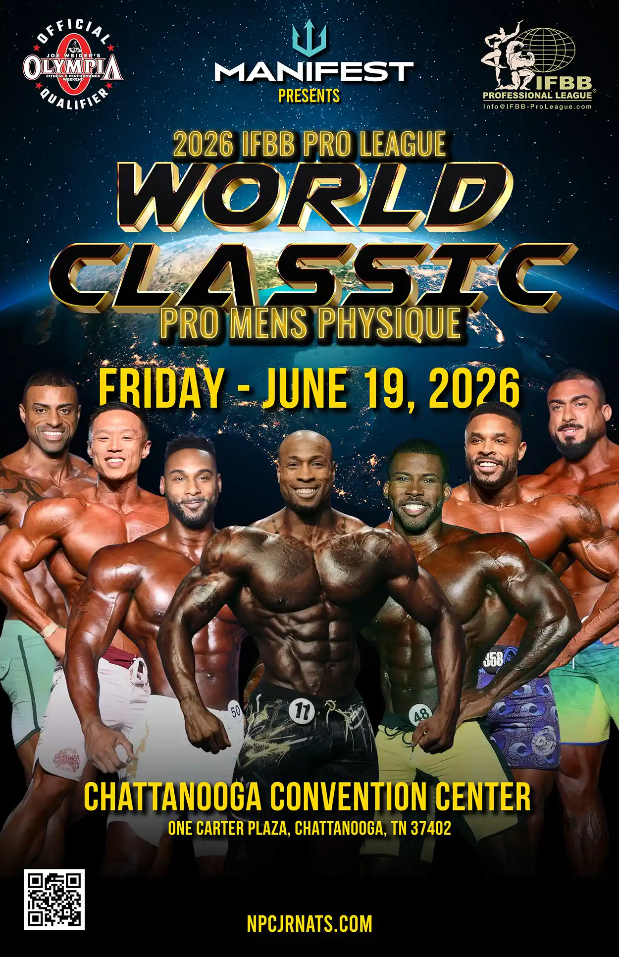 2026 IFBB Pro League World Classic Pro Mens Physique, June 19 & 20, 2026